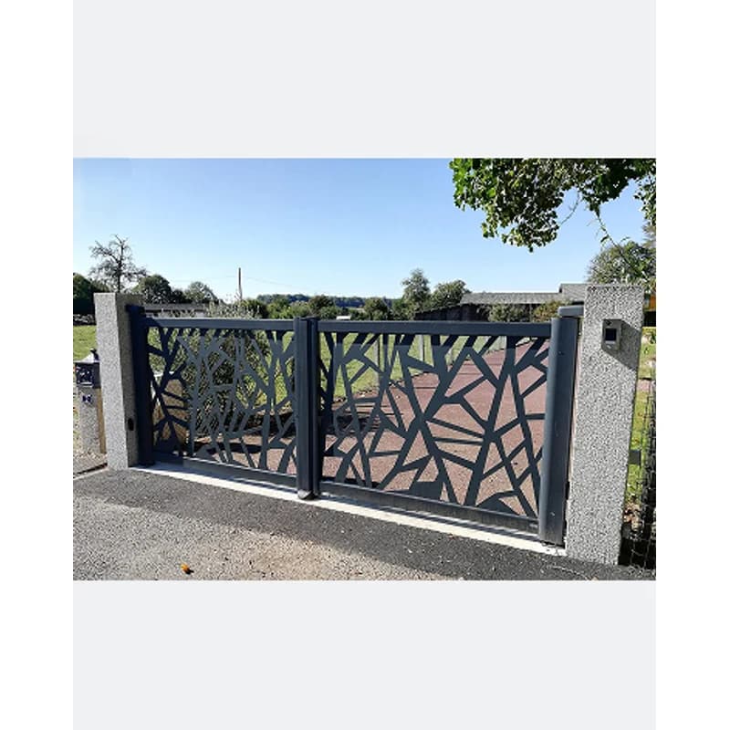Porte battante de design moderne en aluminium, porte battante de jardin moderne, conception de porte