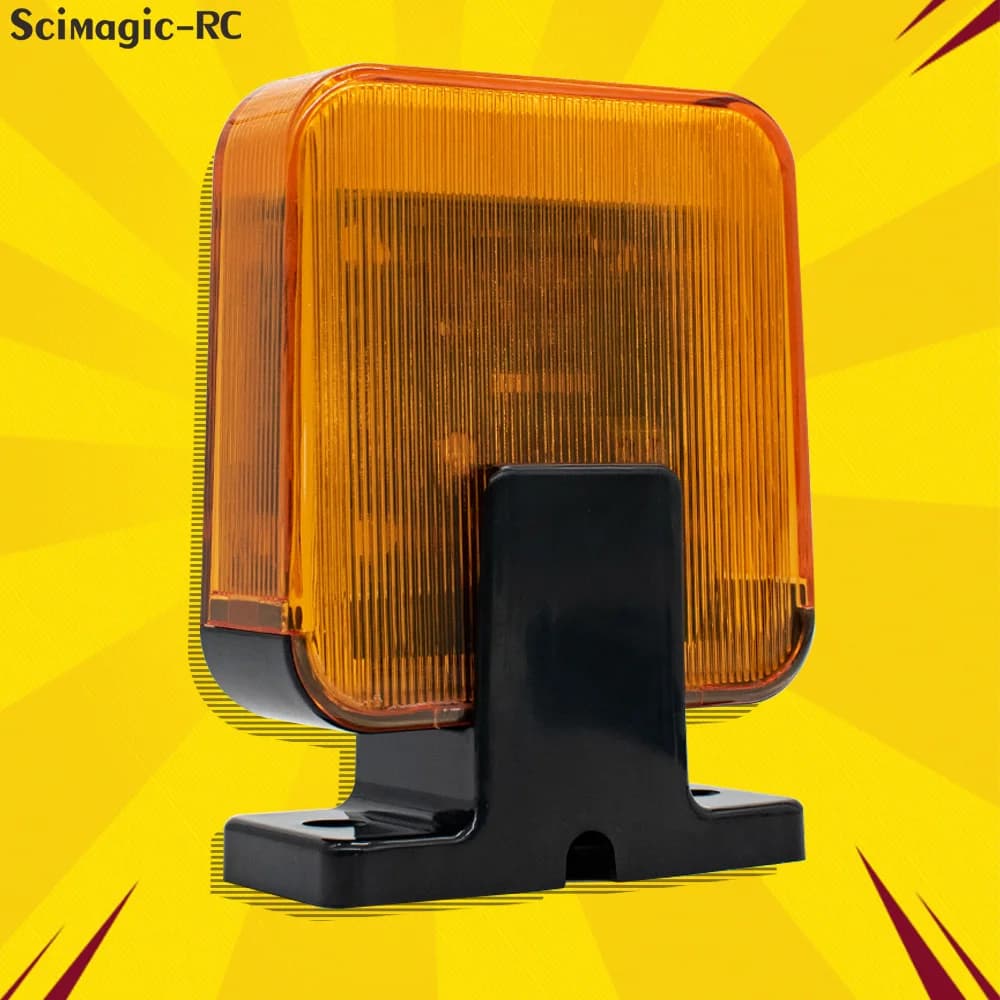 Voyant d'avertissement pour ouvre-porte coulissant et battante, AC DC 12-265V, lampe clignotante d'a