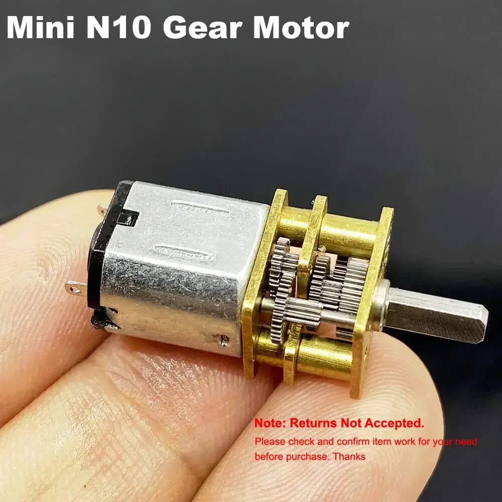 Mini moteur à engrenages entièrement en métal N10, réduction de vitesse, vitesse lente, grand couple
