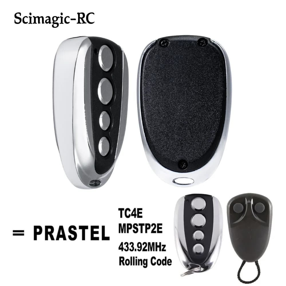 Télécommande de porte de Garage PRASTEL TC4E / MPSTP2E, 433mhz, transmetteur de Code roulant, porte-