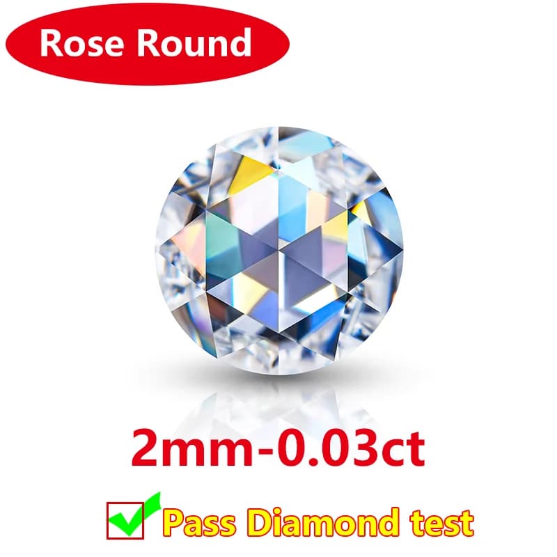 Rare Marquise poire ronde ovale forme Rose coupe Moissanite pierre en vrac D couleur Moissanite diam