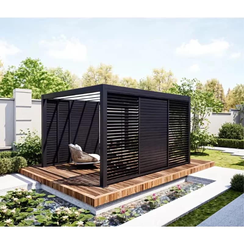 Toit d'arbre résistant à la pluie personnalisé, auvent en aluminium, pour terrasse, extérieur