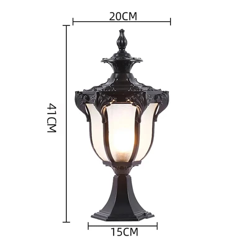Lampe murale pour pilier, style européen rétro, LED, pour maison, villa, portail, cour extérieure, l