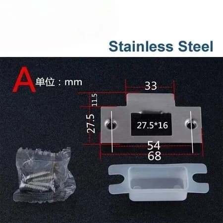 Clip de fixation pour plaque de serrure de porte en acier inoxydable pour portail, maison, chambre,