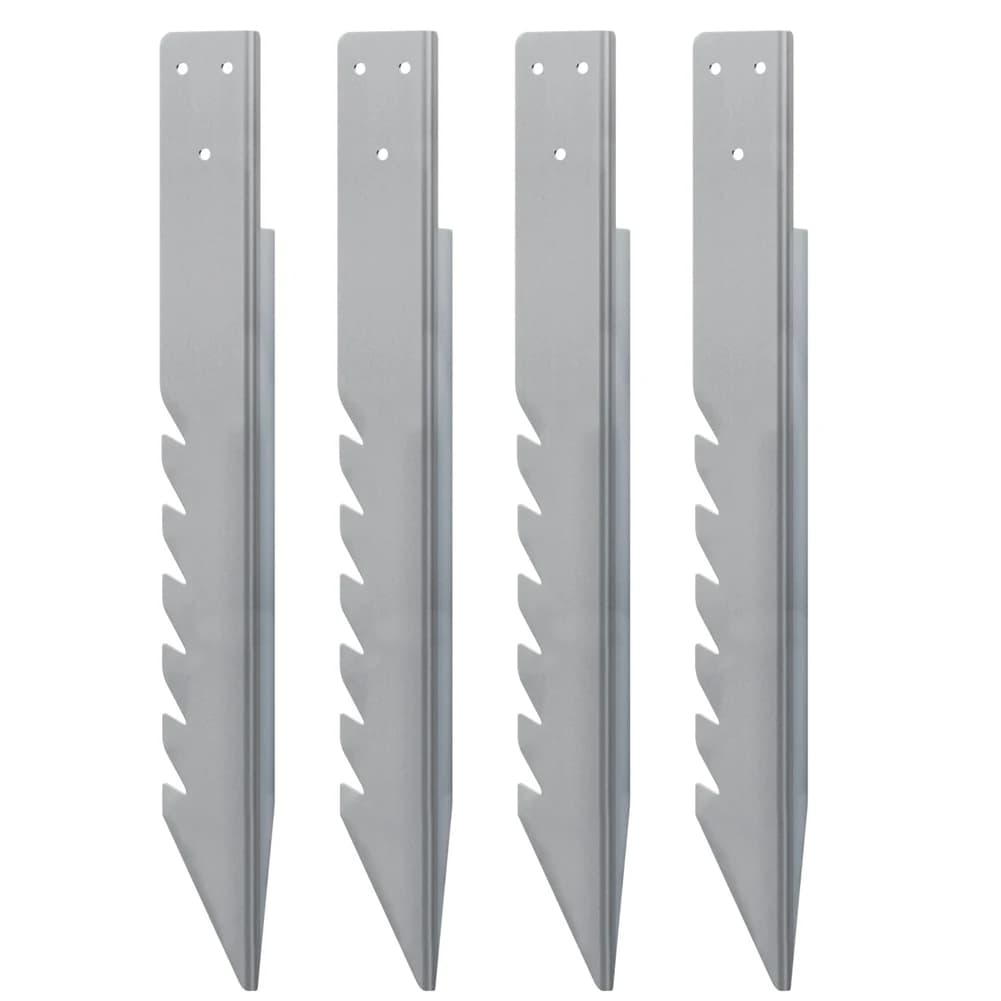 FLYY-4Pcs Ensemble de 4 ancrages galvanisés pour poteaux de clôture, pointes de fixation au sol rési