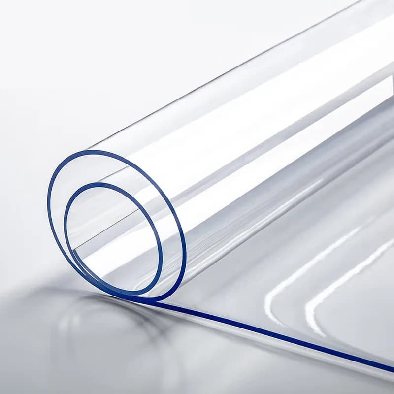 Protecteur de table transparent en PVC – 1,0 mm d'épaisseur, imperméable à l'huile et résistant à la