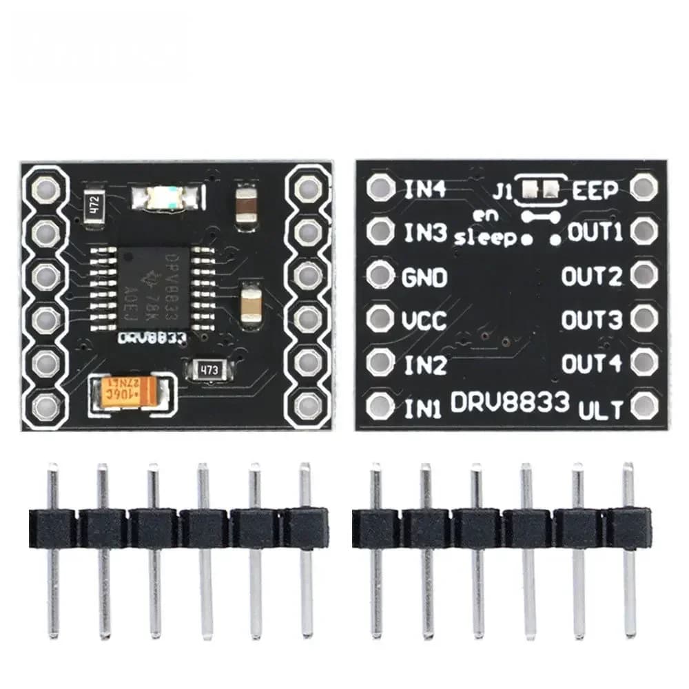 DRV8833 Module de commande de moteur double pont H 1,5 A 3-10 V pour moteurs pas à pas et DC à 4 fil