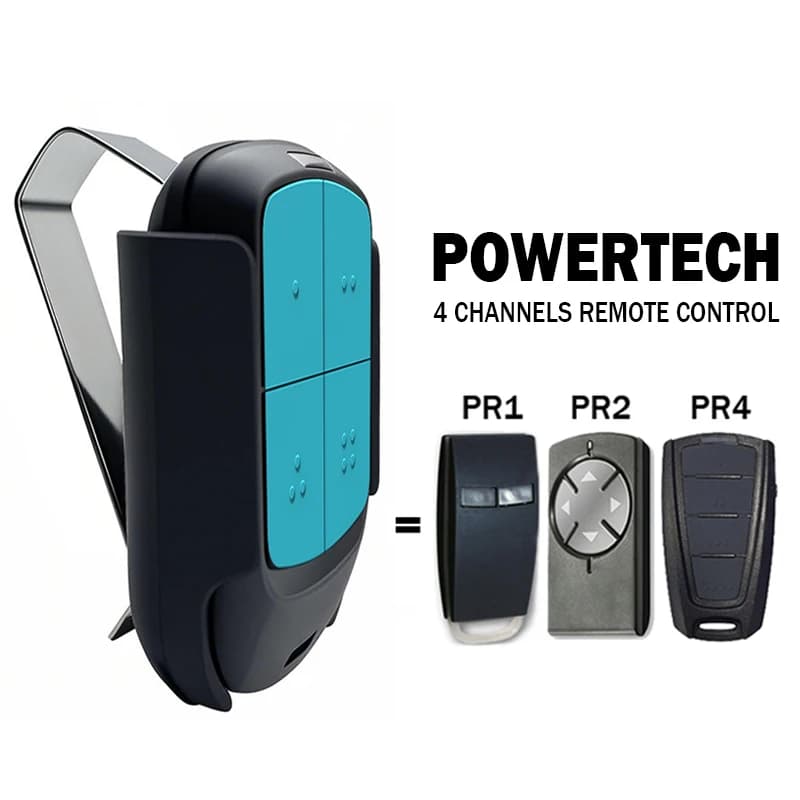 Télécommande de garage/portail Powertech PR1 PR2 PR4 la plus récente, émetteur de portail électrique