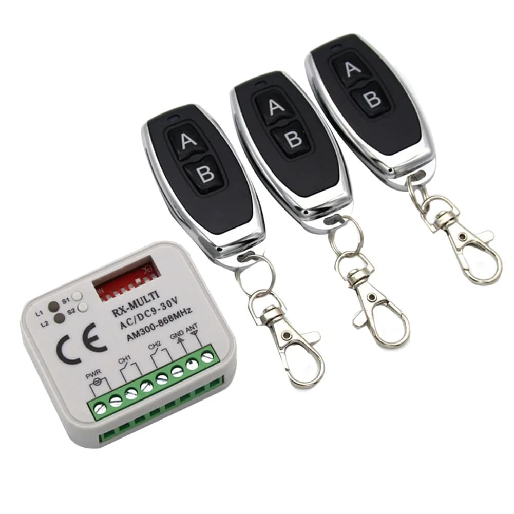 B02B-récepteur à distance de porte de garage 433 868MHz RX MULTI 300-900MHZ récepteur AC/DC 9-30V av