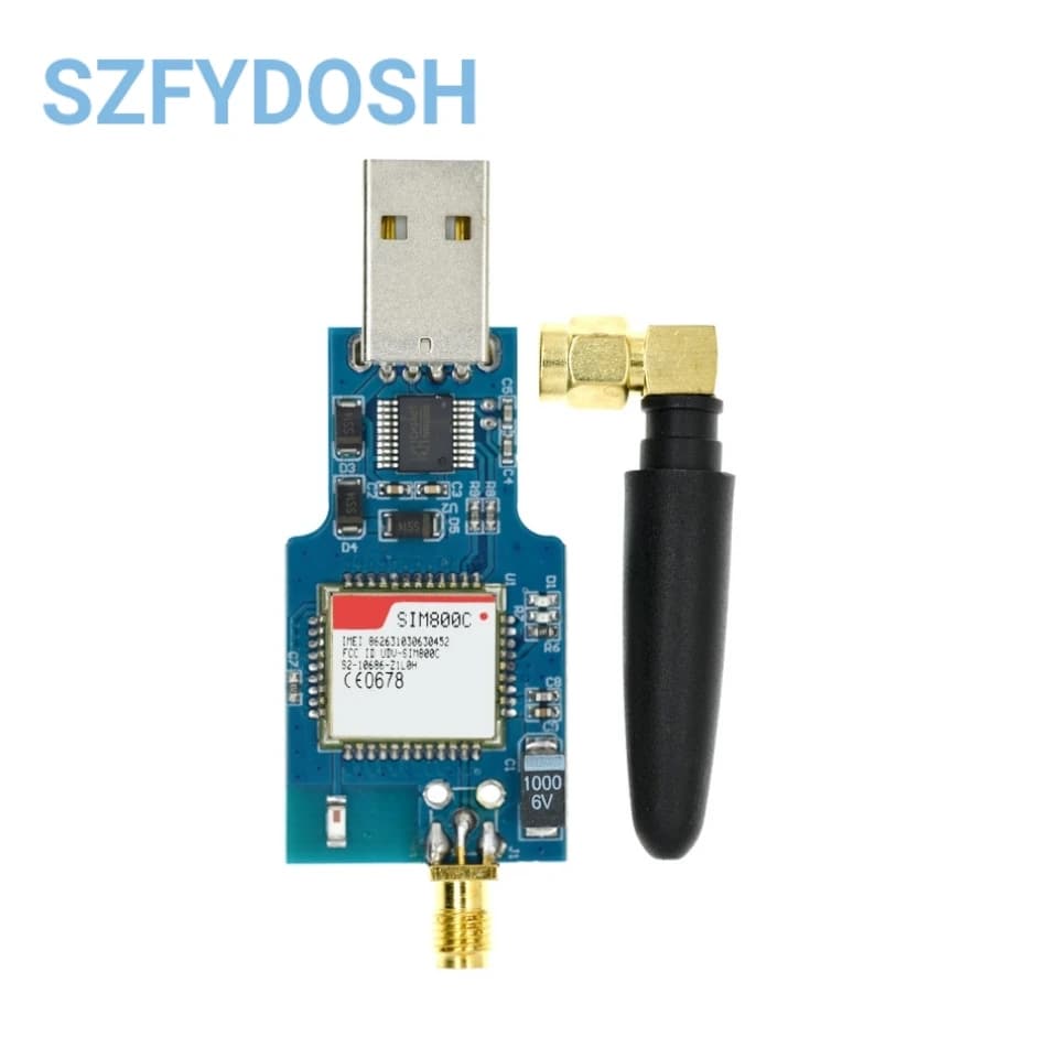 Module USB vers GSM Quad-band GSM GPRS SIM800 SIM800C pour le messagerie SMS sans fil avec antenne