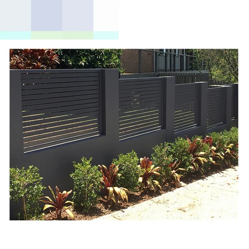 Panneau de clôture composite bois-plastique fendu pour jardin extérieur, pilier en T 6x6 6x8 en alum