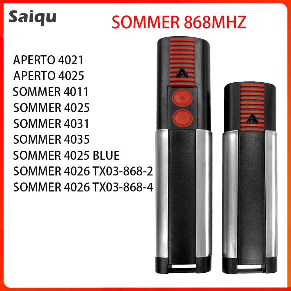 SOMMER – télécommande de porte de Garage 868MHZ, 4020 4021 4025 4011 4031 4026 TX03-868-2 TX03-868-4