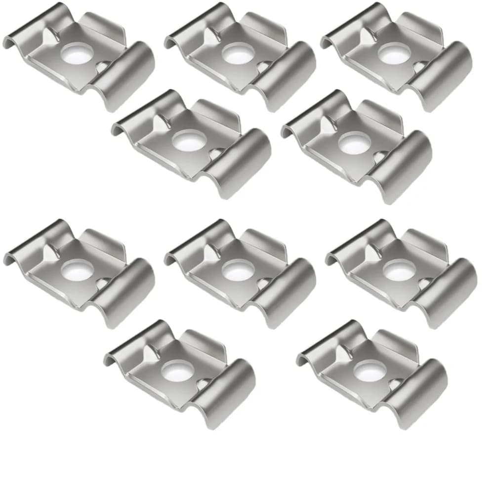 Pinces de fixation de clôture en acier inoxydable, conception antivol, support de clôture en maille,