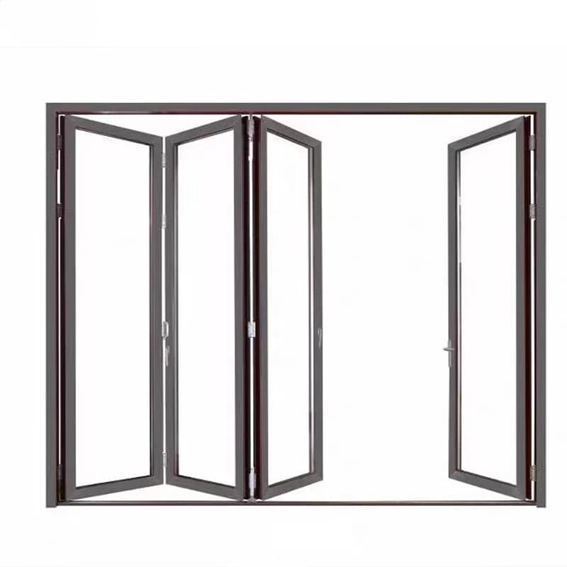 Portes pliantes en alliage aluminium Patio prix maison pivote en verre système de cadre de porte en
