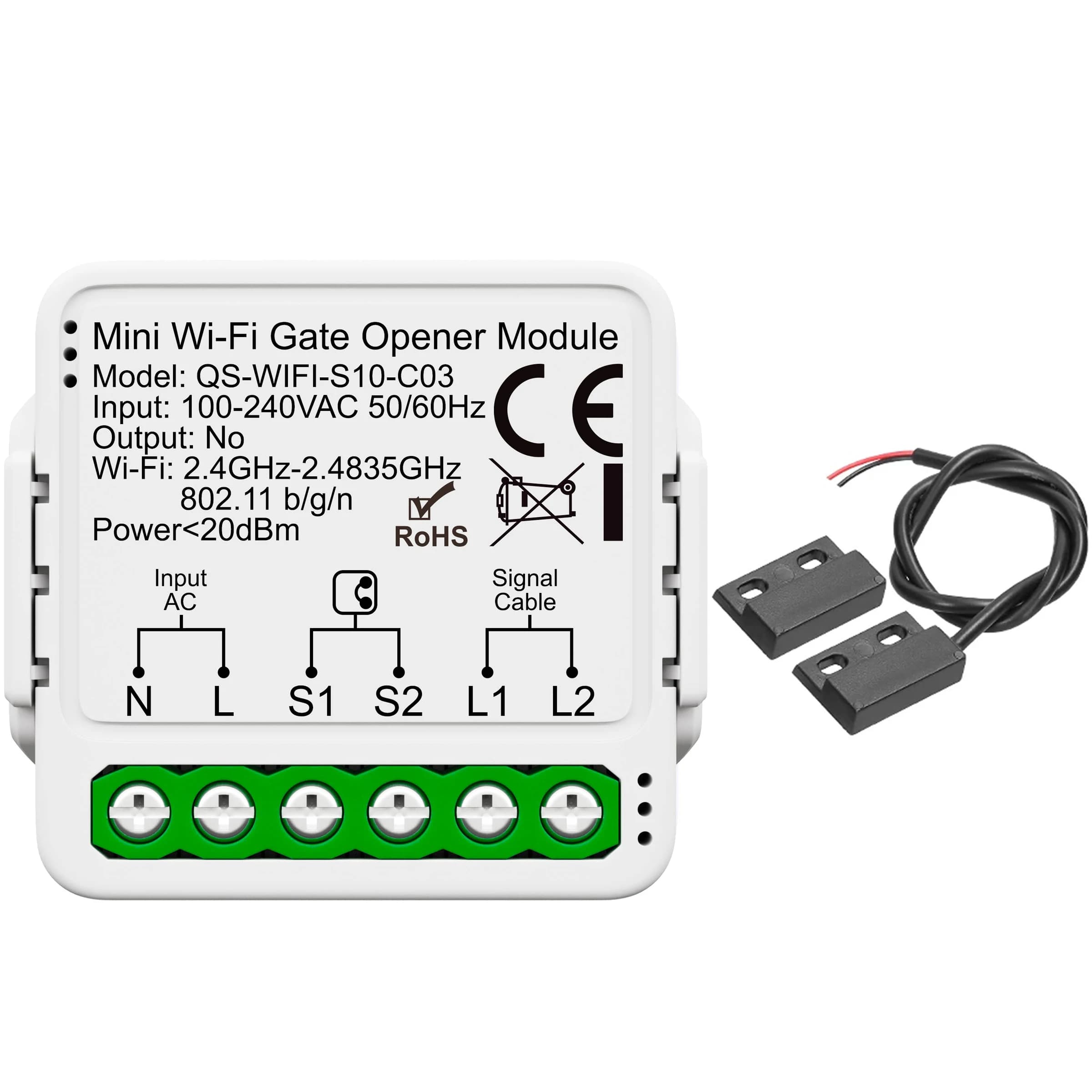 Contrôleur Intelligent de Portail Mini Tuya 16A avec WiFi et Zigbee, Contrôle à Distance, Minuterie