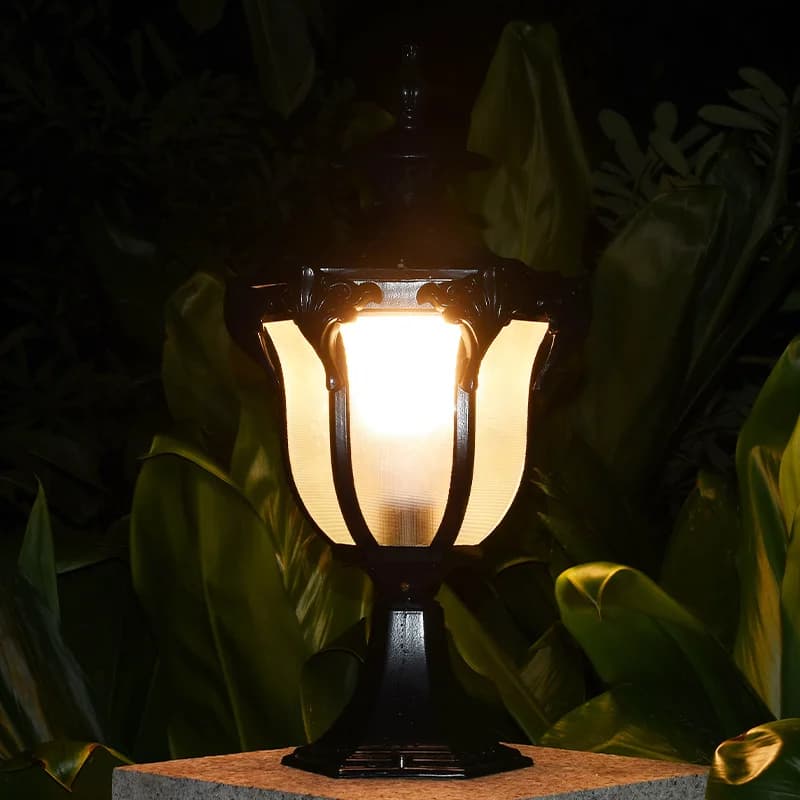 Lampe murale pour pilier, style européen rétro, LED, pour maison, villa, portail, cour extérieure, lumière super brillante