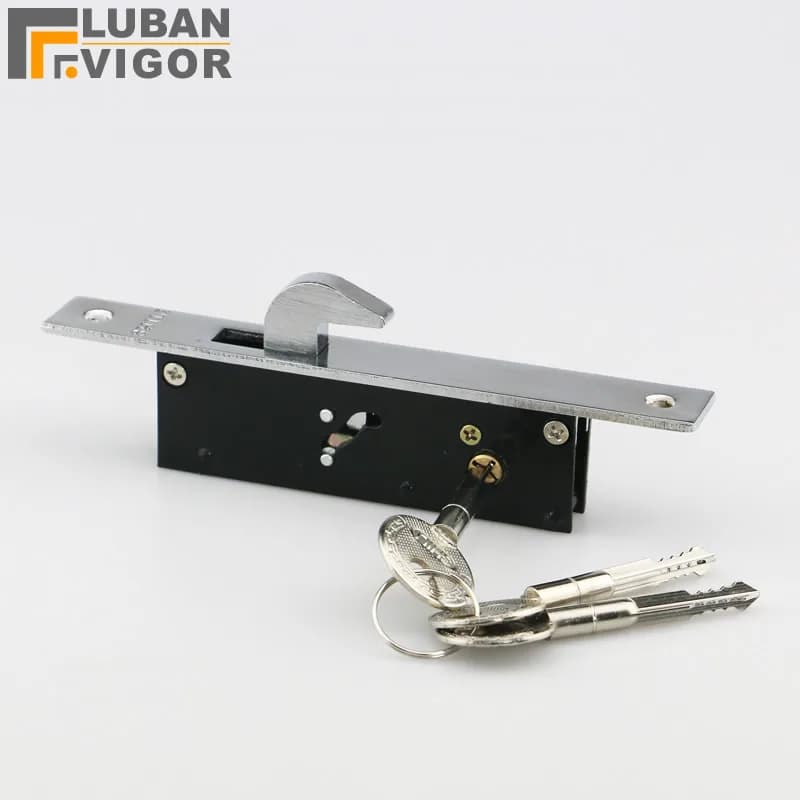 Serrure à crochet pour porte coulissante en alliage d'aluminium