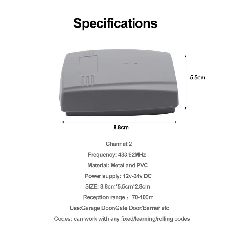 Pour Porte de garage Contrôle d’accès Code d’apprentissage Clavier sans fil Interrupteur de mot de passe Télécommande
