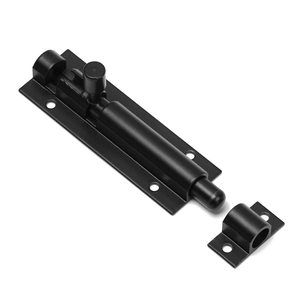 Loquet de porte en alliage d'aluminium noir et argent