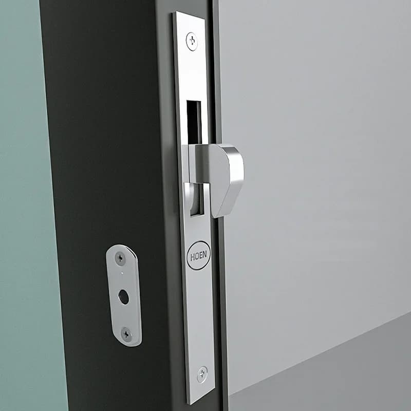Serrure à crochet pour porte coulissante en alliage d'aluminium