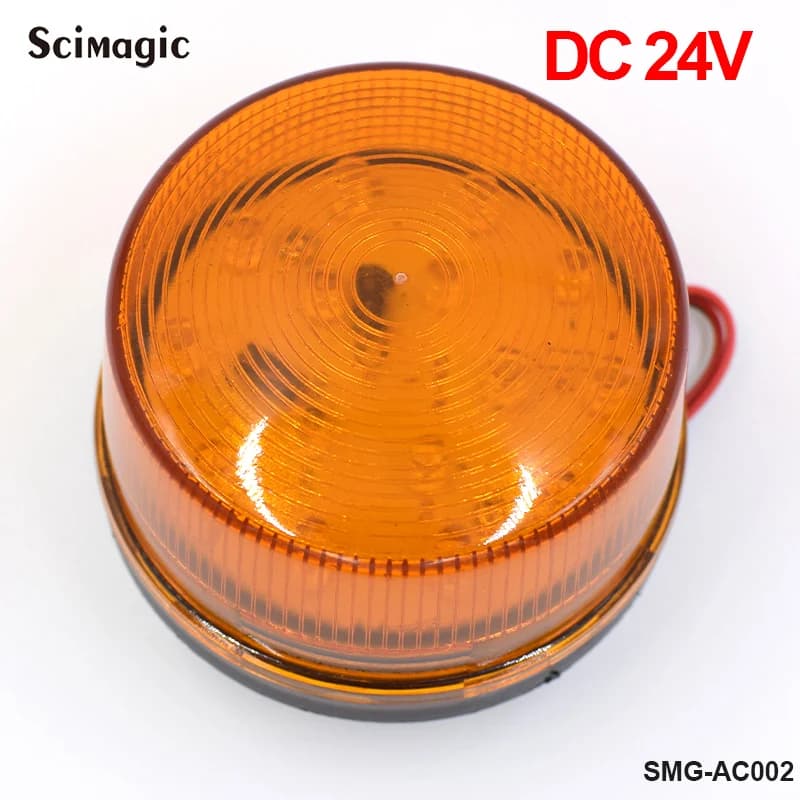 Lampe clignotante de signalisation à LED 12V ou 24V pour portail battant