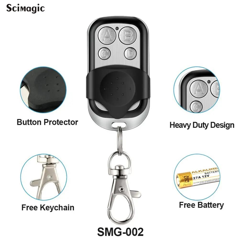 TELCOMA EDGE 2 EDGE 4 Télécommande de garage 433,92 MHz Porte-clés à code fixe