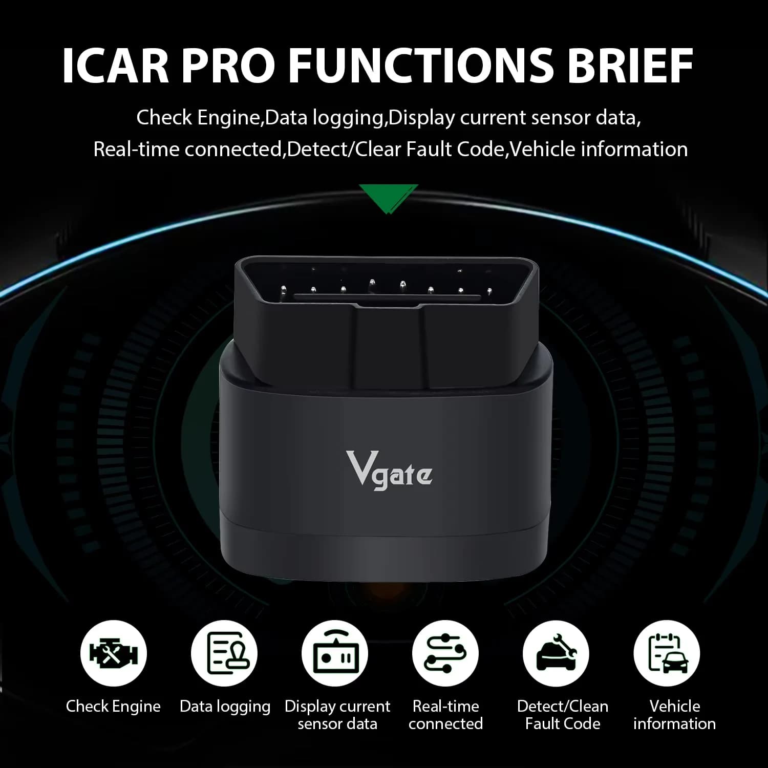 NOUVEAU 2026 Vgate ICar Pro 2S ELM327 Bluetooth 5.2 V2.3 Scanner OBD de Voiture Amélioré Outil de Diagnostic Automobile EV BimmerCode pour iOS Android