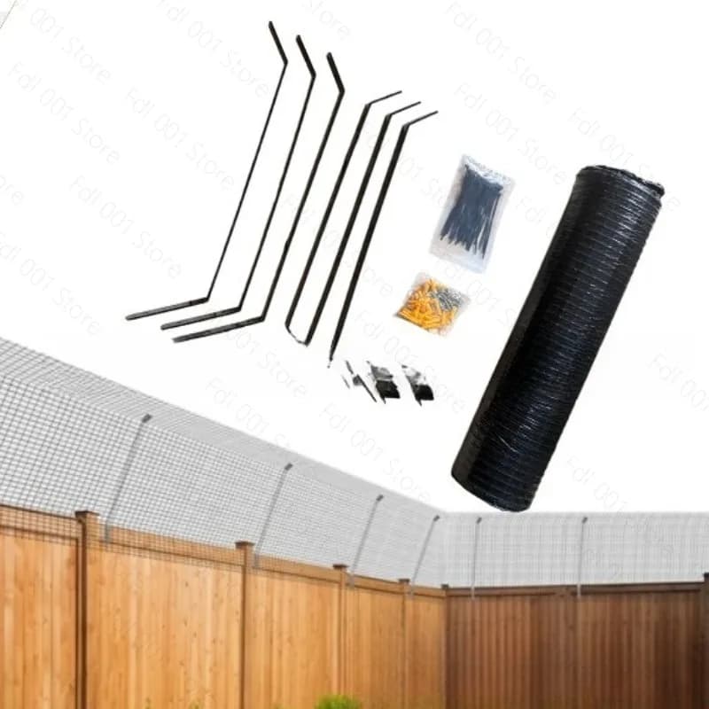 Extension de clôture courbée anti-escalade pour chats, barrière anti-escalade