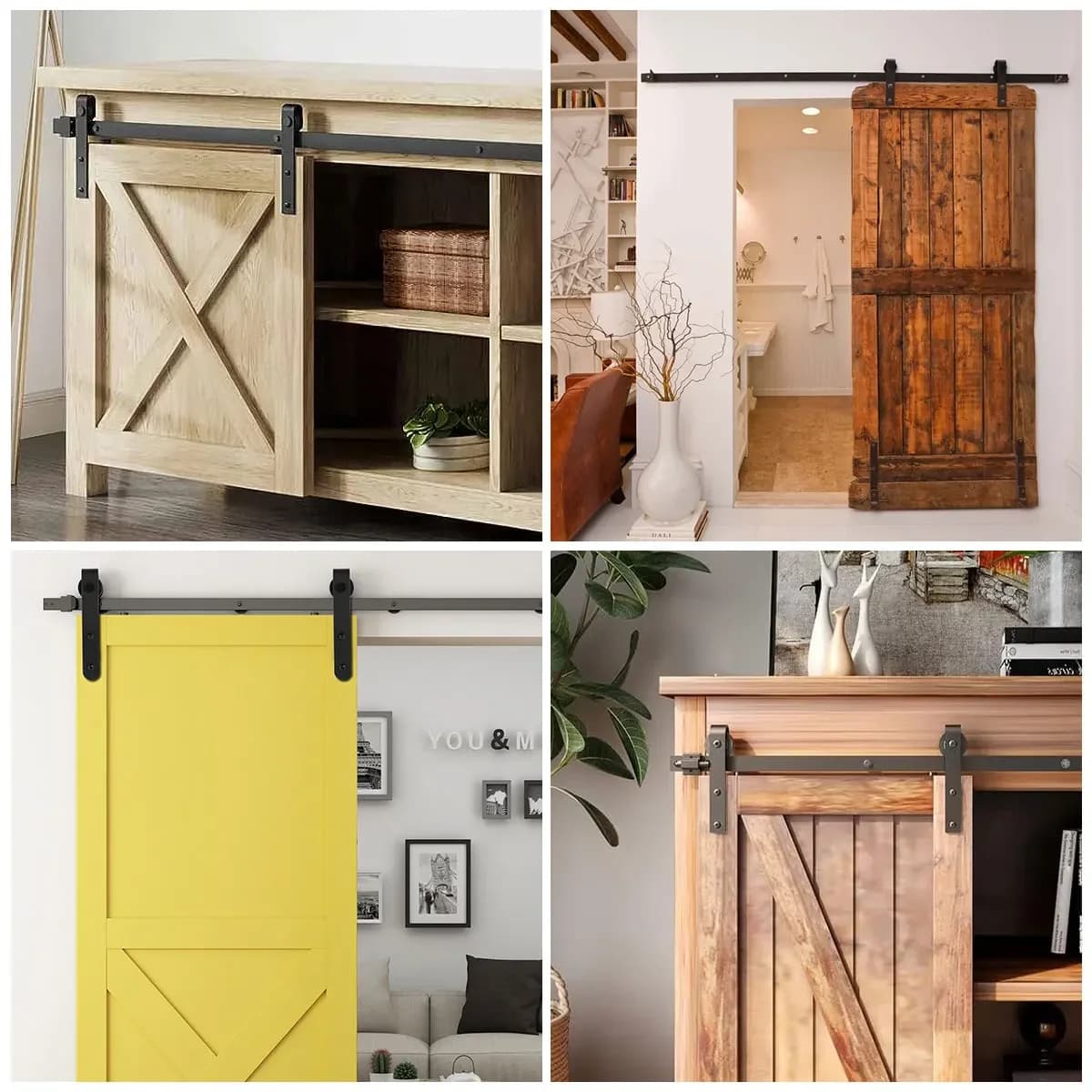 Mini Kits de quincaillerie pour porte de grange coulissante