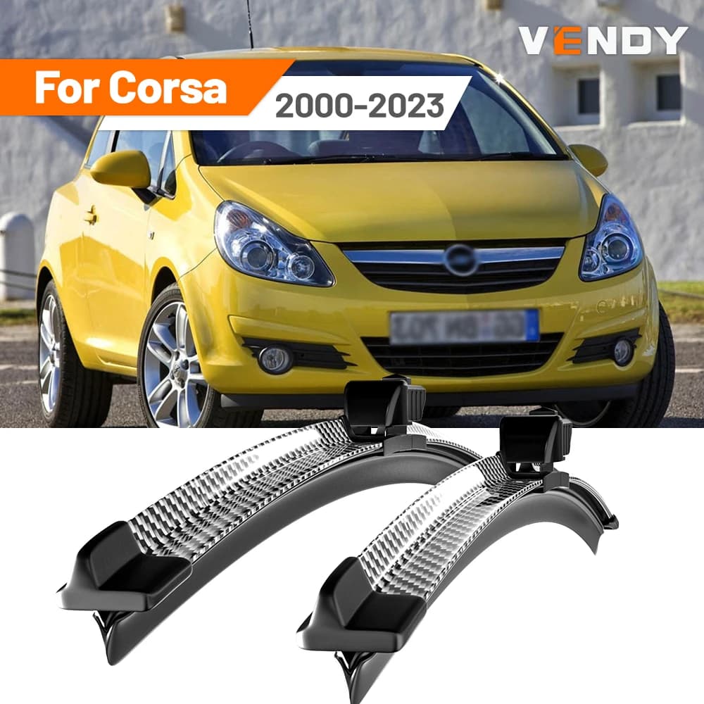 Pour Opel Corsa C D E F 2000-2023 2001 2006 2010 2013 2014 2015 2019 2020 2 pièces balais d'essuie-glace avant essuie-glaces
