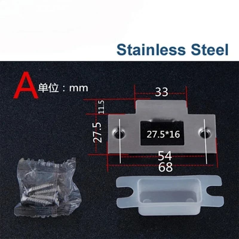 Clip de fixation pour plaque de serrure de porte en acier inoxydable pour portail