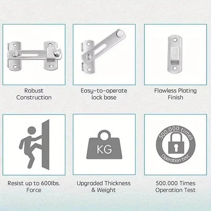 Serrure de porte de grange marketen acier inoxydable