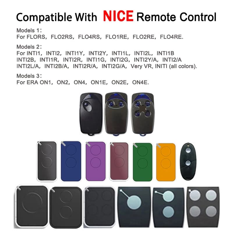 Télécommande de garage/portail NICE INTI 2 INTI2 433