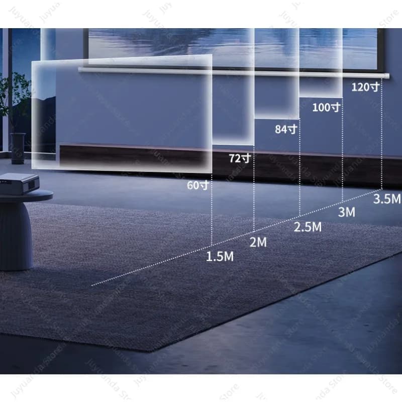 Écran de projection motorisé de 72, 84, 100, 120 pouces, 4:3, 16:9, écran de projection électrique escamotable