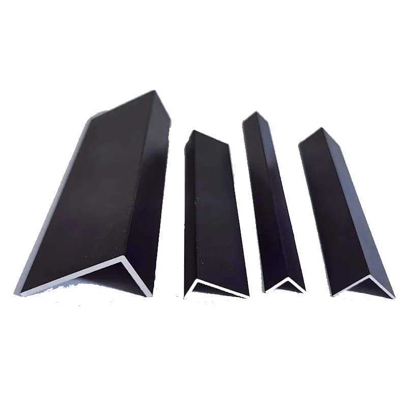 Profilé en alliage d'aluminium en forme de L en aluminium à Angle droit de couleur noire