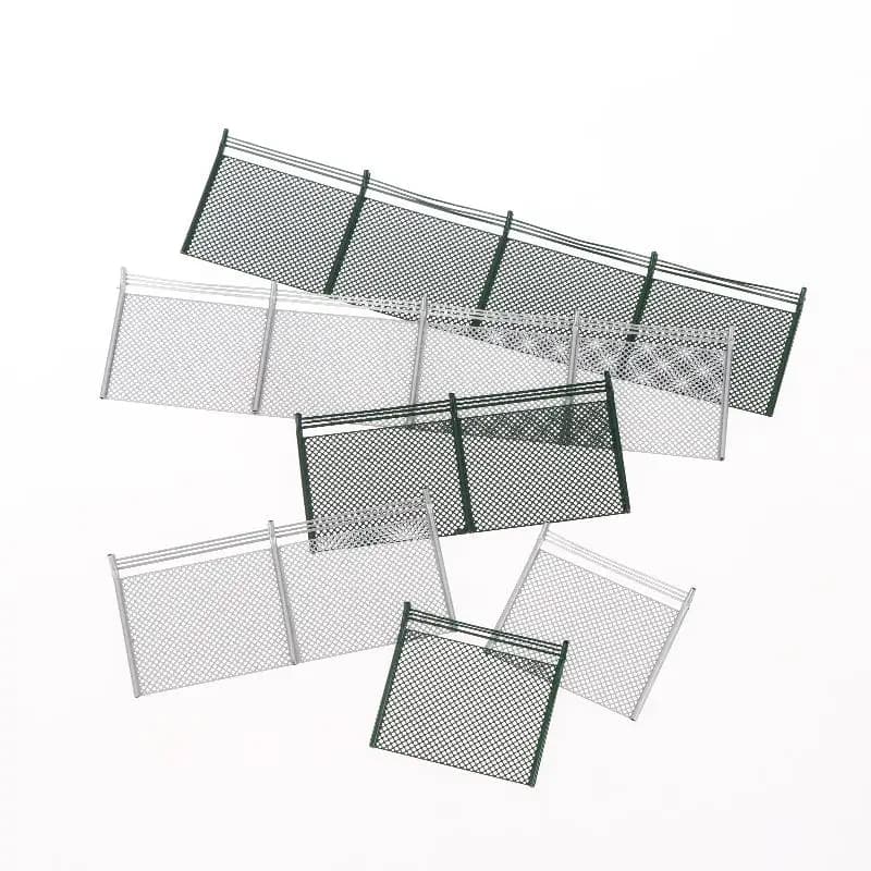 Kit de clôtures miniatures DIY pour diorama, 10 pièces, barrières et filets de qualité pour la mise en scène de modèles ferroviaires