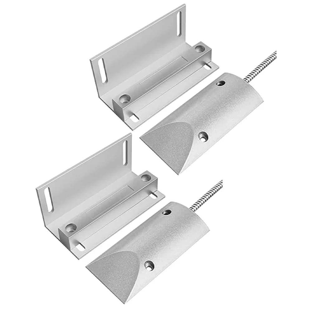 Capteur d'alarme de commutateur de Contact de porte de Garage magnétique filaire de 2 ensembles avec le support réglable pour les volets roulants et les portes