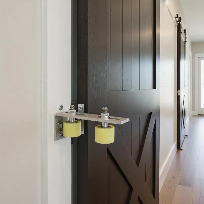 Rouleau de porte en nylon plat en acier | Roue de guidage pour portes coulissantes électriques et systèmes de rails