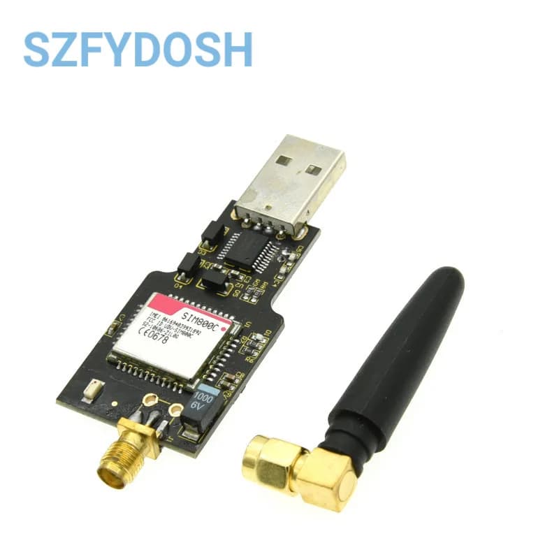Module USB vers GSM Quad-band GSM GPRS SIM800 SIM800C pour le messagerie SMS sans fil avec antenne