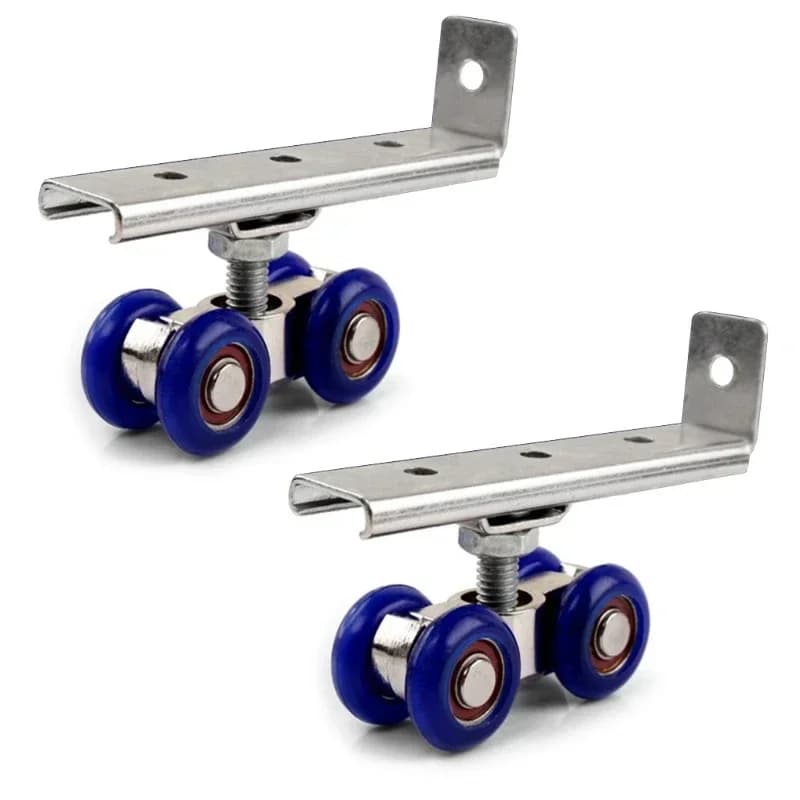 2 pièces/ensemble porte coulissante rouleau matériel portes coulissantes poulie 4 roues maison chambre