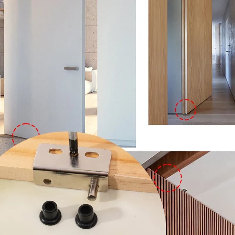 Ensemble de charnières pivotantes à Angle droit en fer pour porte