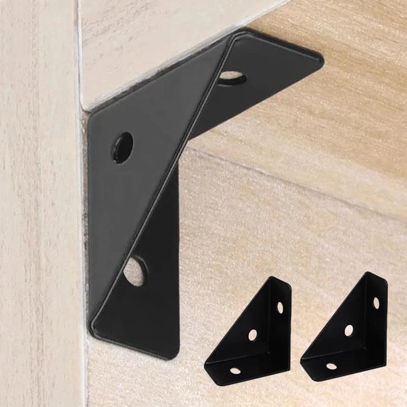Supports d'angle en acier robustes : 90 ° Support d'angle droit
