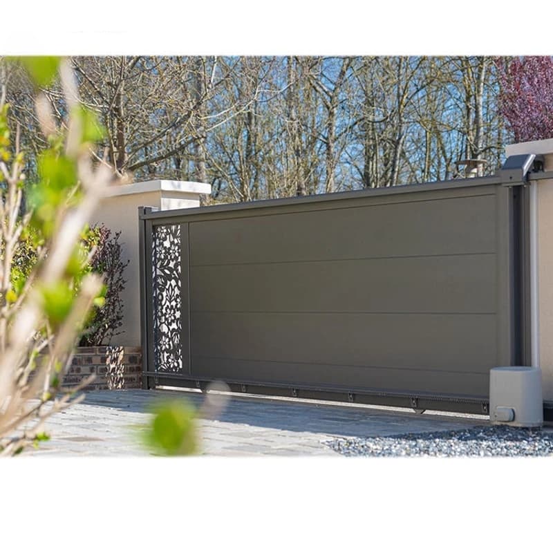Porte coulissante d'allée en aluminium personnalisée