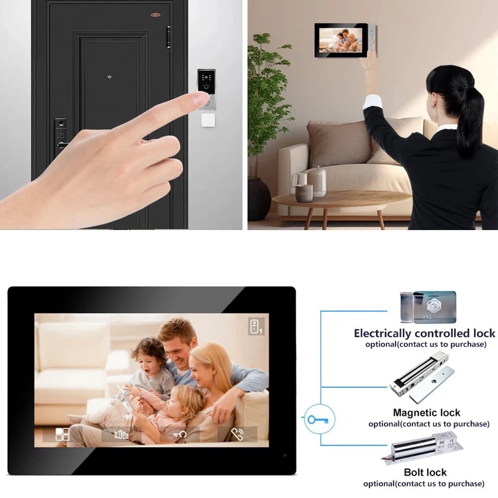 Système d'interphone vidéo avec moniteur d'intérieur de 7 pouces