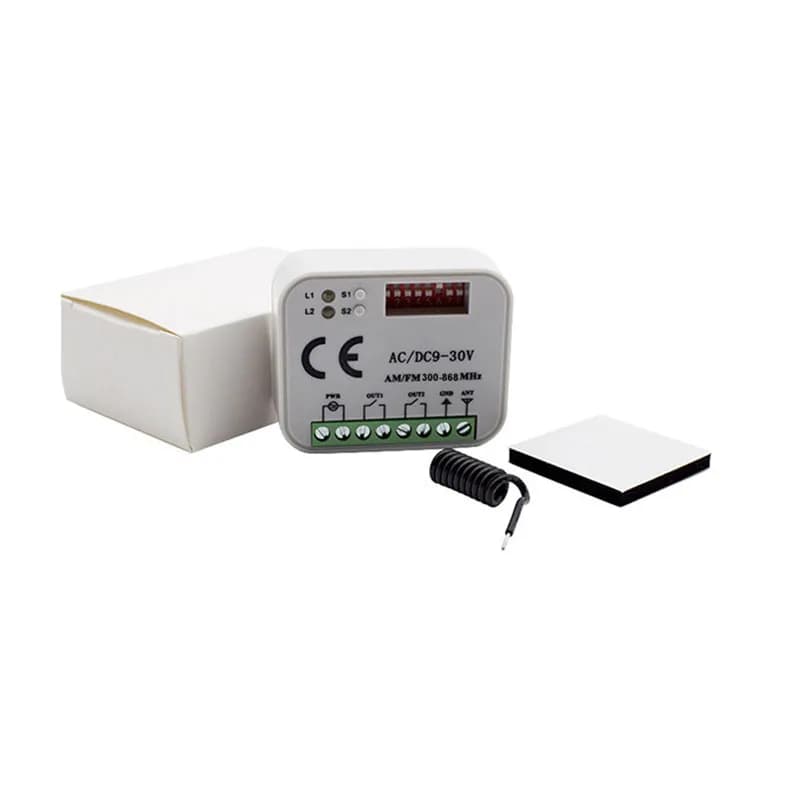 Récepteur à distance de porte de garage 433 868MHz 300-900MHZ AC/DC 9-30V