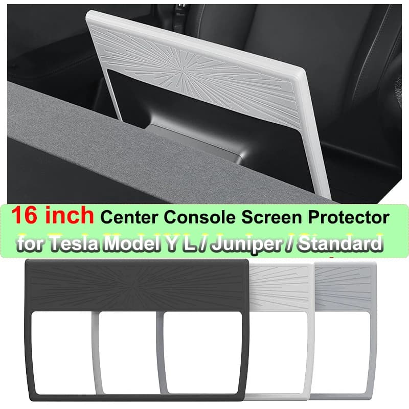 Pour Tesla Model Y L Juniper 2026, cadre de protection d'écran de console centrale de 16 pouces, bande de protection de bord d'écran blanche, TSL YL Standard