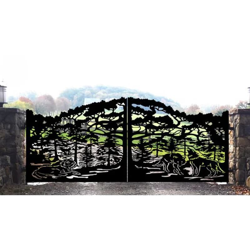 Porte de ranch en aluminium personnalisée Farm Gate-Foshan faite à la main