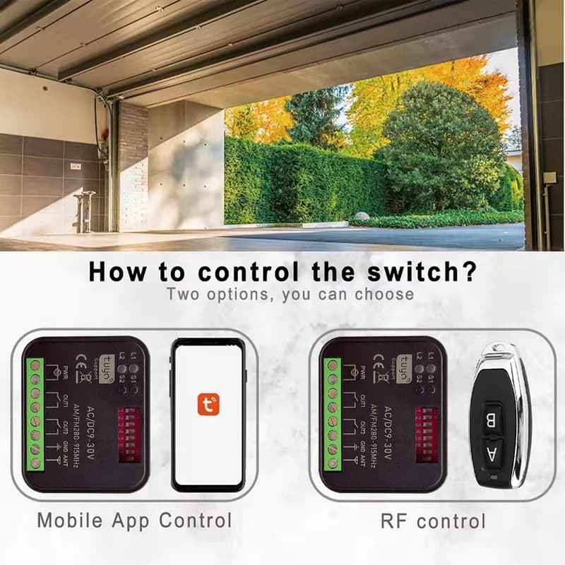 MULTI Récepteur de Tuya WiFi commutateur intelligent universel porte de Garage