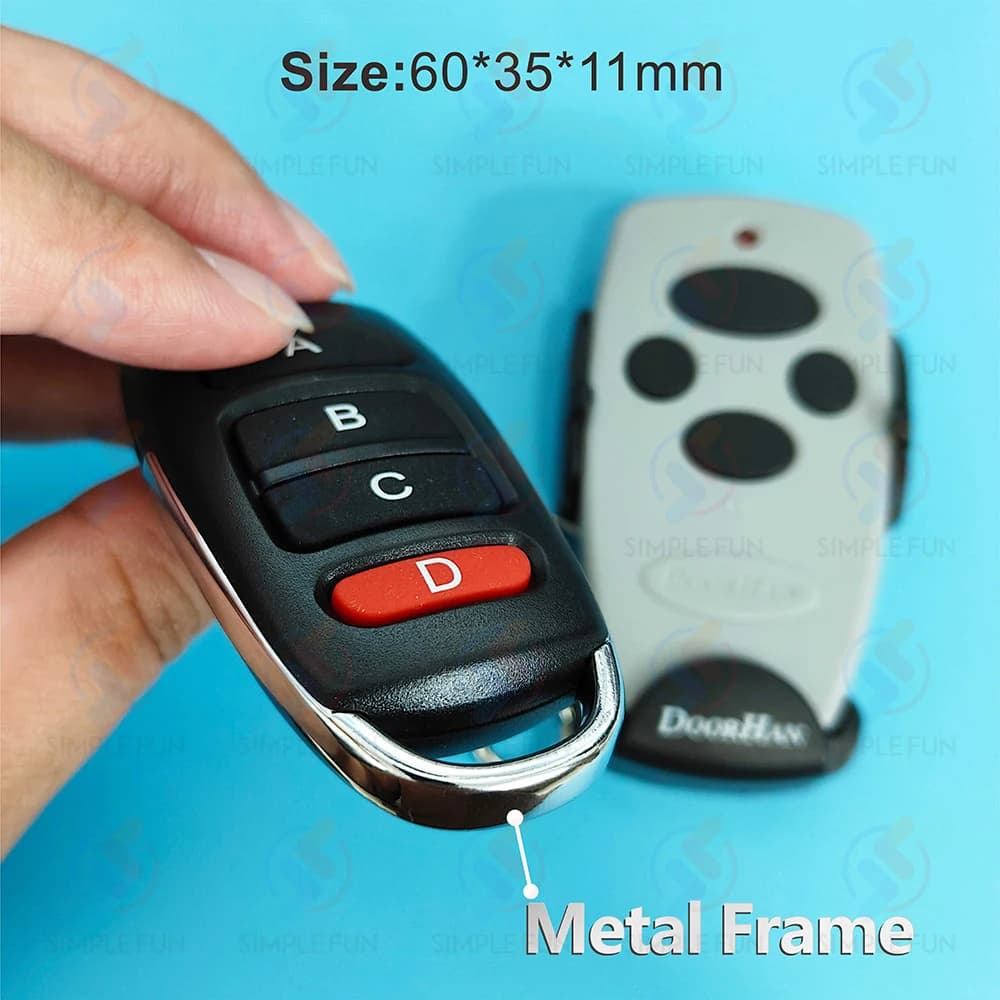 Copie télécommande 4 canaux 433MHz fonction Clone transmetteur RF duplicateur de clonage automatique pour porte de Garage chambre belle Doorhan