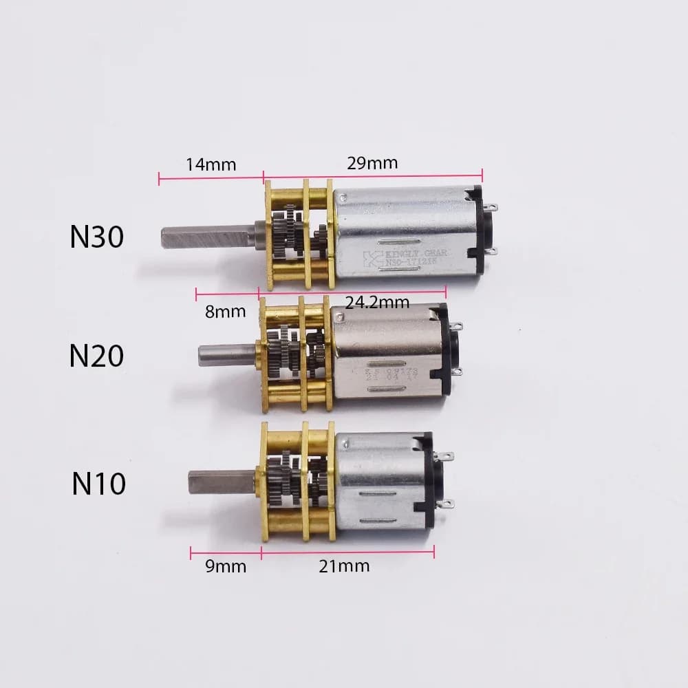 Micro Mini 12mm N10/N20/N30 tout en métal boîte de vitesses moteur à engrenages DC 3V 3.7V 5V 6V 9V 12V vitesse lente grand couple bricolage jouet modèle voiture Robot